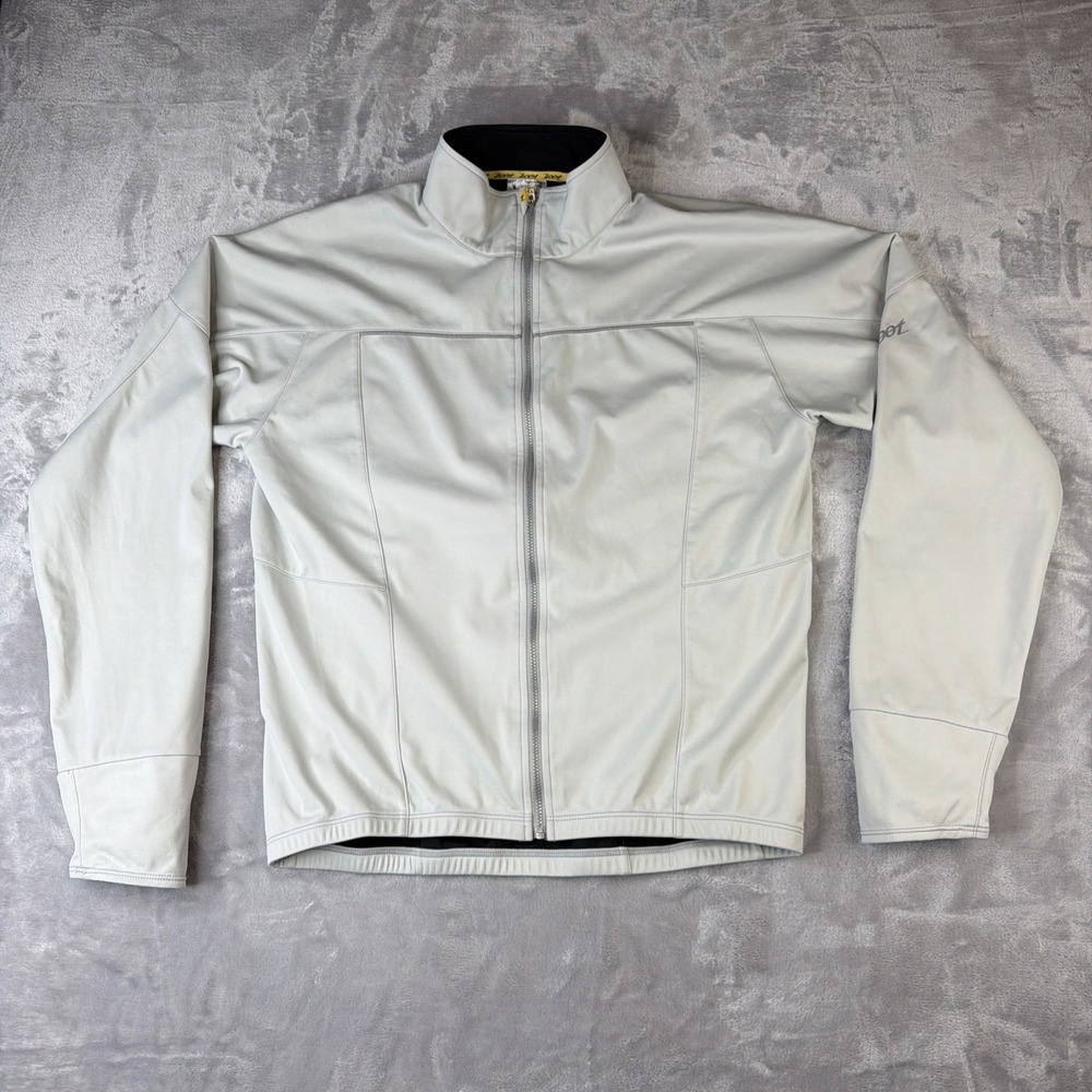 ZOOT Cycling Jacket Mens Medium White Full Zip Stretch Bike Performance